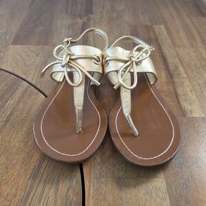 Kate Spade Gold Bow Sandals